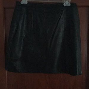 Leather mini skirt